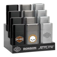 2017N Ronson Harley Davidson HD JetLite Blister Card Assortment 12 Pack