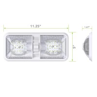 Leisure Led 5 Pack Rv Led Ceiling Double Dome Light Fixture With Onoff Switch Interior Lighting For Carrvtrailercamperboat