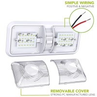 Leisure Led 5 Pack Rv Led Ceiling Double Dome Light Fixture With Onoff Switch Interior Lighting For Carrvtrailercamperboat