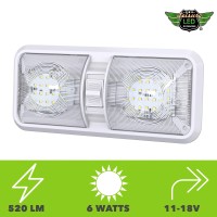 Leisure Led 5 Pack Rv Led Ceiling Double Dome Light Fixture With Onoff Switch Interior Lighting For Carrvtrailercamperboat