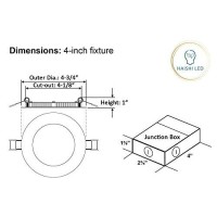 4-Inch 9W 120V Recessed Ultra Thin Ceiling Led Downlight Light Retrofit Slim Ic Rated Etl Energy Star (5000K-10Pack)