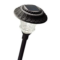 Plow & Hearth 11895Bk Solar Garden Path Lights, Black