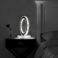 Bedside Crystal Table Lamp, Touch Crystal Lamps, 3-Way Dimmable Lamp With Crystal Shade For Livingbedroom