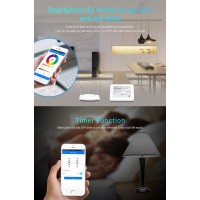 Lighteu Mi Light Wifi Bridge Box Controller Wl-Box1 Miboxer Wireless Dimmer For Mi Light Series Rgbw Ww/Cw Rgb+Cct Led Bulb Downlight Strip Light Compatible With Alexa Google Home(Wlbox1)