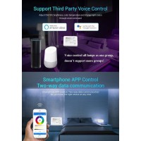 Lighteu Mi Light Wifi Bridge Box Controller Wl-Box1 Miboxer Wireless Dimmer For Mi Light Series Rgbw Ww/Cw Rgb+Cct Led Bulb Downlight Strip Light Compatible With Alexa Google Home(Wlbox1)