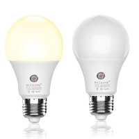 Mingfuxin Dusk To Dawn Light Bulbs [No Stroboscopic Effect] A19 7W Led Smart Bulbs Auto On/Off 60W Equivalent Led Sensor Bulbs Soft White 3000K Indoor Outdoor Led Security Bulbs 2 Of Pack