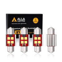 Alla Lighting 4x 800 Lumens DE3175 DE3021 DE3022 LED Bulb CANBUS Xtreme Super Bright 6000K Xenon White 31mm125 3030 SMD Interior Festoon Dome Map Trunk Glove Box Door Lights Replacement This listing features two pairs 4 pieces 880 lumens super extremely b