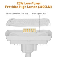 Lepower 3000Lm Dusk To Dawn Led Security Light, 28W Flood Lights Outdoor With Photocell, 3000K Warm Light, Ip65 Waterproof, 2 Adjustable Heads Exterior Outdoor Security Light For Garage, Backyard