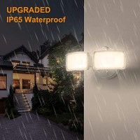 Lepower 3000Lm Dusk To Dawn Led Security Light, 28W Flood Lights Outdoor With Photocell, 3000K Warm Light, Ip65 Waterproof, 2 Adjustable Heads Exterior Outdoor Security Light For Garage, Backyard