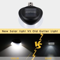 Smy Gutter Lights Solar Powered Outdoor Solar Patio Decor Lights With Adjustable Bracket Waterproof Solar Fence Lights For Eav