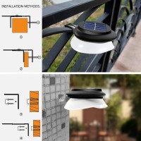 Smy Gutter Lights Solar Powered Outdoor Solar Patio Decor Lights With Adjustable Bracket Waterproof Solar Fence Lights For Eav