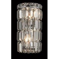 A riot of shapes and textures Maxime collection wall sconces sparkle in a mosaic of crystal tiles Square and rectangular precisioncut crystals form the flamboyant semicylindrical or rectangular exterior while faceted crystal balls create a bubbled effect 