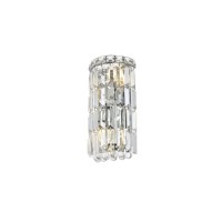 A riot of shapes and textures Maxime collection wall sconces sparkle in a mosaic of crystal tiles Square and rectangular precisioncut crystals form the flamboyant semicylindrical or rectangular exterior while faceted crystal balls create a bubbled effect 