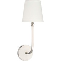 Capital Lighting 619311Pn674 Dawson Decorative White Fabric Staystraight Shade Wall Sconce 1Light 60 Watt 17 H X 6 W P