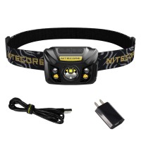 Nitecore Nu32 550 Lumen Led Rechargeable Headlamp With White And Red Beams With Lumentac Adapter