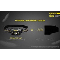 Nitecore Nu32 550 Lumen Led Rechargeable Headlamp With White And Red Beams With Lumentac Adapter