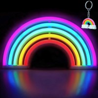 Xiyunte Colorful Rainbow Neon Light Usb Operated Led Wall Decor With Switch Perfect For Bedrooms Parties And Gifts