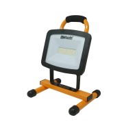 Woods Wl40072 Portable Led Work Light On Steel H-Stand 6000 Lumens 72 Watts 4000 Kelvin 5 Foot Cord Orangeblack