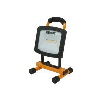 Woods Wl40036 Portable Led Work Light On Steel H-Stand, 3000 Lumens, 36 Watts, 4000 Kelvin, 5 Foot Cord, Orange/Black