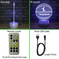 Flyonsea, Basketball Beside 7 Colors Change + Remote Control With Timer Night Light Optical Illusion Lamp As A Gift Ideas For Boys Or Kids, Assorted Acrylic, Multicolor