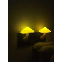 AUSAYE Yellow Mushroom Night Light 2 Pack for Kids & Adults