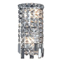 A riot of shapes and textures Maxime collection wall sconces sparkle in a mosaic of crystal tiles Square and rectangular precisioncut crystals form the flamboyant semicylindrical or rectangular exterior while faceted crystal balls create a bubbled effect 