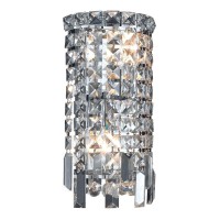 A riot of shapes and textures Maxime collection wall sconces sparkle in a mosaic of crystal tiles Square and rectangular precisioncut crystals form the flamboyant semicylindrical or rectangular exterior while faceted crystal balls create a bubbled effect 