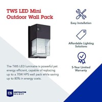 Lithonia Lighting Tws Led P1 50K Mvolt Pe Ddb M4 Tws Led P1 50K Mvolt Pe Ddb M4 Tws Led Wall Pack, 5000K , 120-277V, Photocell, Dark Bronze, Daylight