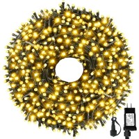 Mzd8391 105Ft 300Leds Christmas Lights Outdoor Indoor 8 Modes For Christmas Tree Party Decoration, 100% Ul Listed (Warm White)