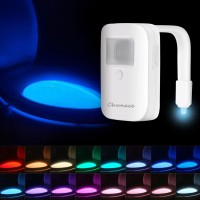 Chunace Rechargeable Toilet Night Light, Led Toilet Bowl Nightlights With Motion Activated Sensor - Fun Bathroom Accessory Cool Gadgets For Home Decor Unique Stocking Stuffers For Kids