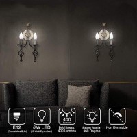 Kindeep E12 Candelabra Led Light Bulbs, 6W Candle Light Bulbs 60 Watt Equivalent, Daylight White 5000K Ceiling Fan Light Bulbs, 550 Lumens, E12 Candle Base, 6 Pack