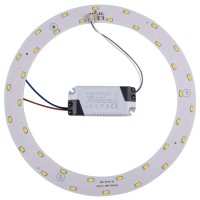 1-Pack Led Panel Ceiling Light Fixtures 18W 5730 Smd Circle Annular Round Retrofit Board Bulb White 6000K (White)