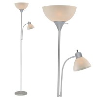 Adjustable Silver Floor Lamp With Reading Light By Light Accents - Susan Modern Standing Lamp For Living Room/Office Lamp 72