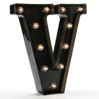 Light Up Black Alphabet Marquee Letters Sign Led Marquee Number Lights Sign For Night Light Home Bar Christmas Lamp Birthday Party Wedding Decoration V