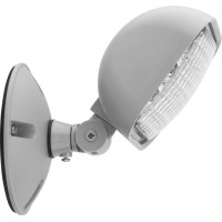 Lithonia Lighting Ere Gy Sgl Wp Sq M12 Led One Single Head Emergency Light, Gray