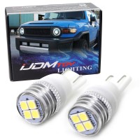 This page showcases a set of iJDMTOY 2 JDM Xenon White 4SMD High Power LED Side Mirror Replacement Bulbs Compatible With 20072014 Toyota FJ CruiserTo learn more about the product please see the detailed feature bullet points and pictures