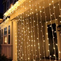 Window Curtain String Lights 20 Feet 600 Led Fairy Twinkle Lights With Remote Timer 8 Modes For Room Wedding Party Backdrop Ou