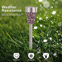 Sunwind Solar Garden Lights Outdoor Decorative Mosaic Glass Pathway Lights White Led Solar Landscape Lights Waterproof For Lawn Path Patio Yard Walkway