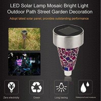 Sunwind Solar Garden Lights Outdoor Decorative Mosaic Glass Pathway Lights White Led Solar Landscape Lights Waterproof For Lawn Path Patio Yard Walkway