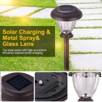 Sunwind Solar Pathway Lights Outdoor Waterproof Glass Landscape Lights 6-Pack Warm White Led For Garden,Path,Patio Yard,Walkway And Driveway (Bronze Metal)