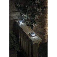 Solar Deck Lights 4 Pack Led Dock Lights Solar Driveway Lights For Walkway, Stair And Step Cast Aluminum