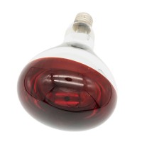 Fengrun Infrared Heating Lamp Light Bulb 250Watt Dark Red Hard Explosion-Proof Glass For Chicken Farm, Pig Farm, Pets, Warming Bulbs Bathroom Winter(125X183Mm,120V)