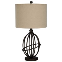 Signature Design By Ashley 2588 Manasa Metal Table Lamp Light Brown