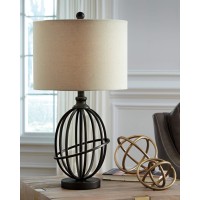 Signature Design By Ashley 2588 Manasa Metal Table Lamp Light Brown