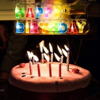 Novelty Place Happy Birthday Led String Lights, Multicolor Light Up Letter Birthday Party Hanging Decorations (1.2