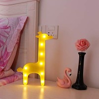 Guocheng Cute Giraffe Shaped Led Night Light Warm White Table Night Lamps Bedroom Nursery Home Bedside Indoor Decorations Giraffe Gifts For Kids Children Girls