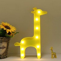 Guocheng Cute Giraffe Shaped Led Night Light Warm White Table Night Lamps Bedroom Nursery Home Bedside Indoor Decorations Giraffe Gifts For Kids Children Girls