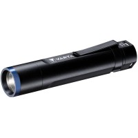 Varta Night Cutter F20R-Rechargeable Premium Torch, Includes Micro Usb Charging Cable, 4 Modes, 400 Light Intensity, Aluminum, Black, Blue, F20R-400 Lumens