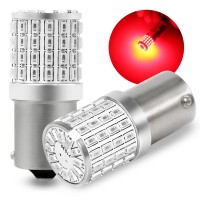 Phinlion Super Bright 3014 72-Smd Ba15S 1156 1073 7506 Red Led Bulb For Brake Tail Turn Signal Light