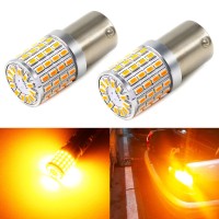 Phinlion Super Bright 3014 72-Smd Ba15S 1156 1073 2396 7506 1156A Amber Yellow Led Light Bulbs For Turn Signal Blinker Lights